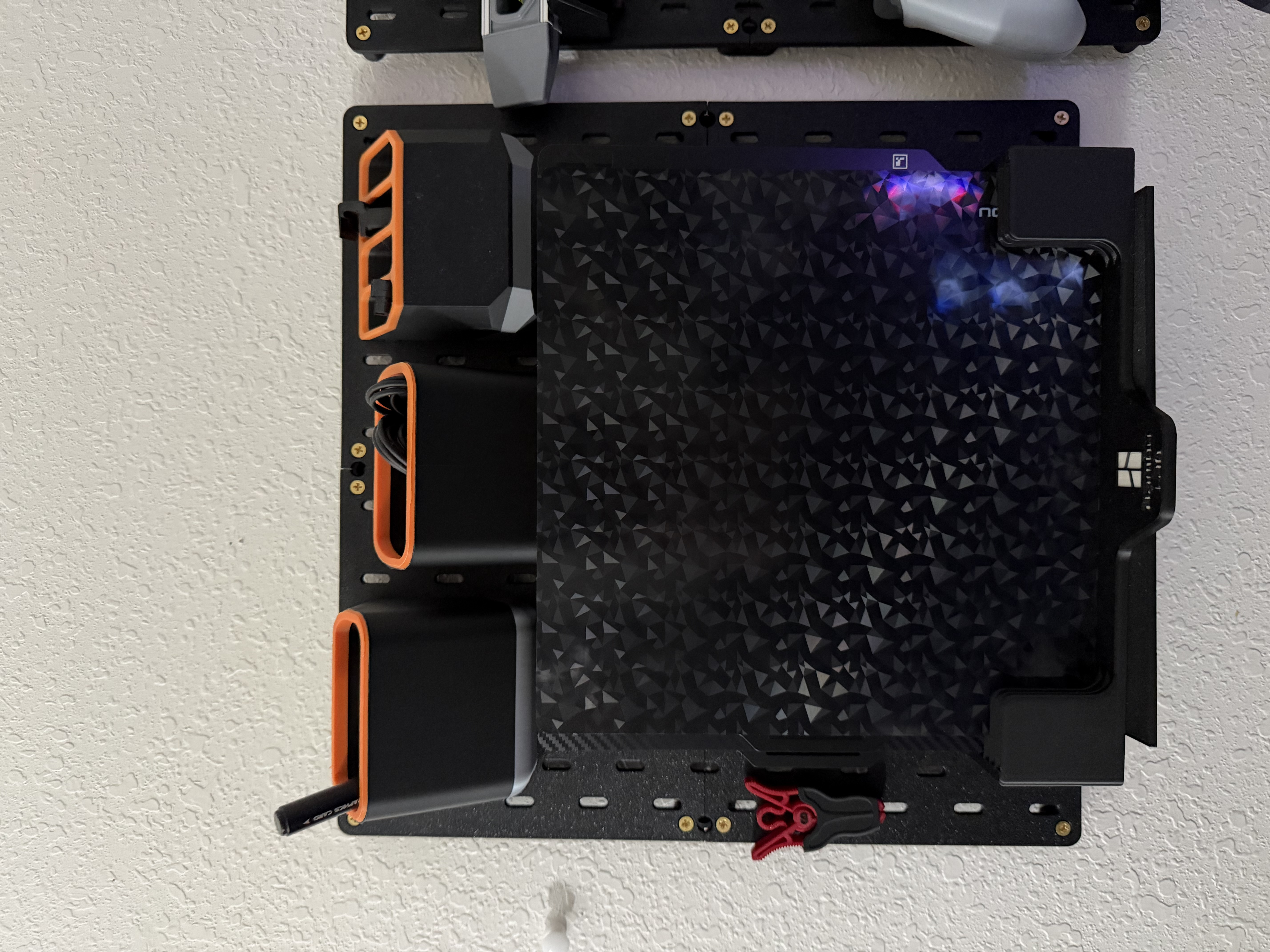 3D Printed IKEA Skadis-style board with holders for 3D printing tools and accessories